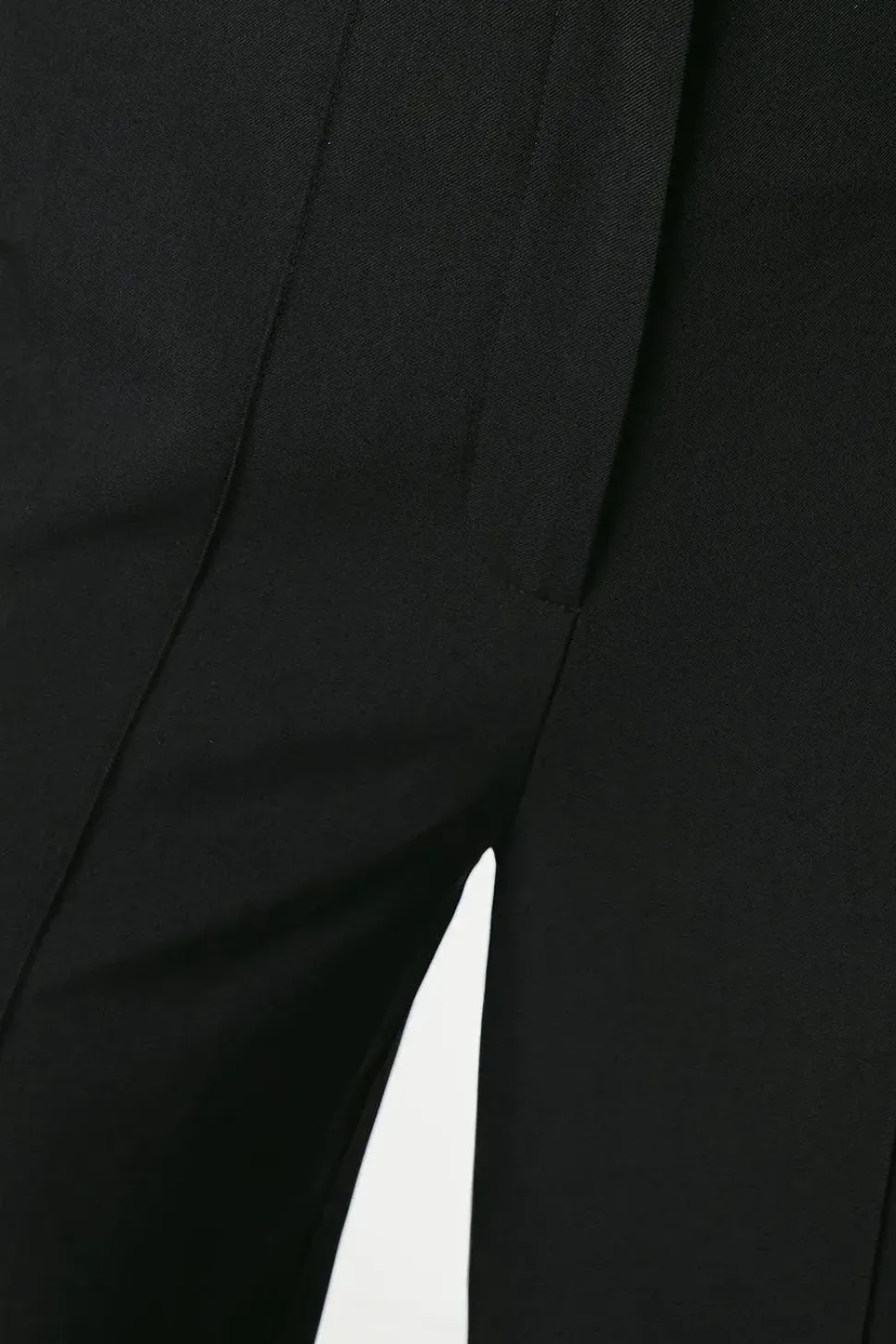 Pintuck Front Straight Leg Trouser With Split