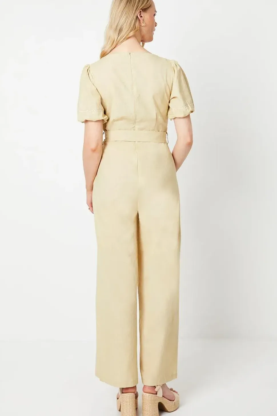 Pintuck Trim Insert Jumpsuit