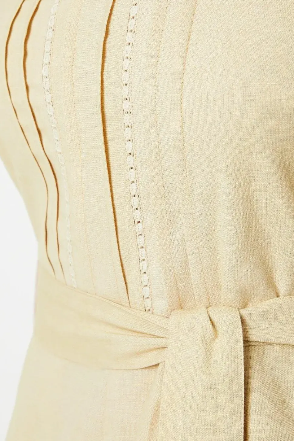 Pintuck Trim Insert Jumpsuit