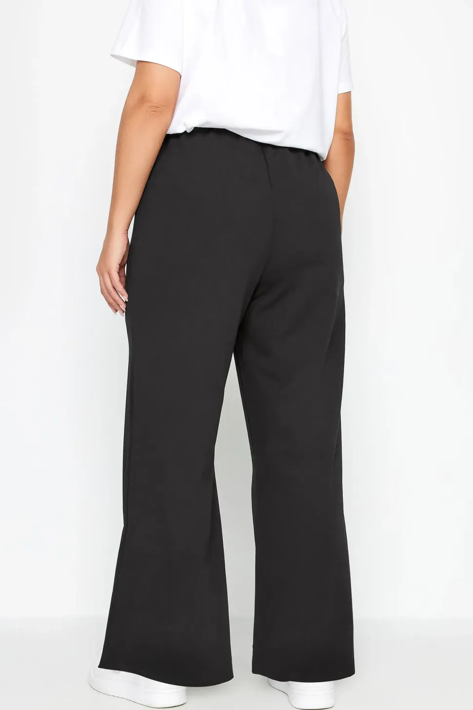 Pintuck Wide Leg Trousers
