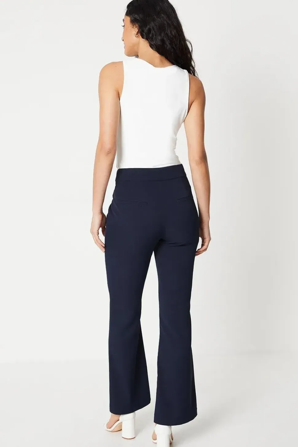 Pipe Detail Bootcut Leg Trouser