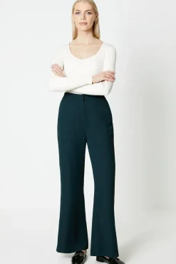 Pipe Detail Wide Leg Trouser