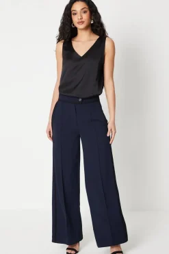 Pipe Detail Wide Leg Trouser