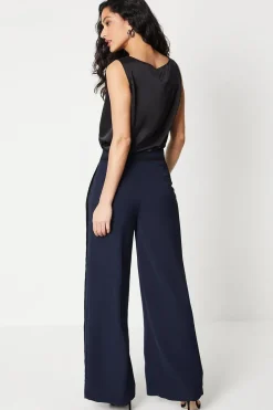 Pipe Detail Wide Leg Trouser