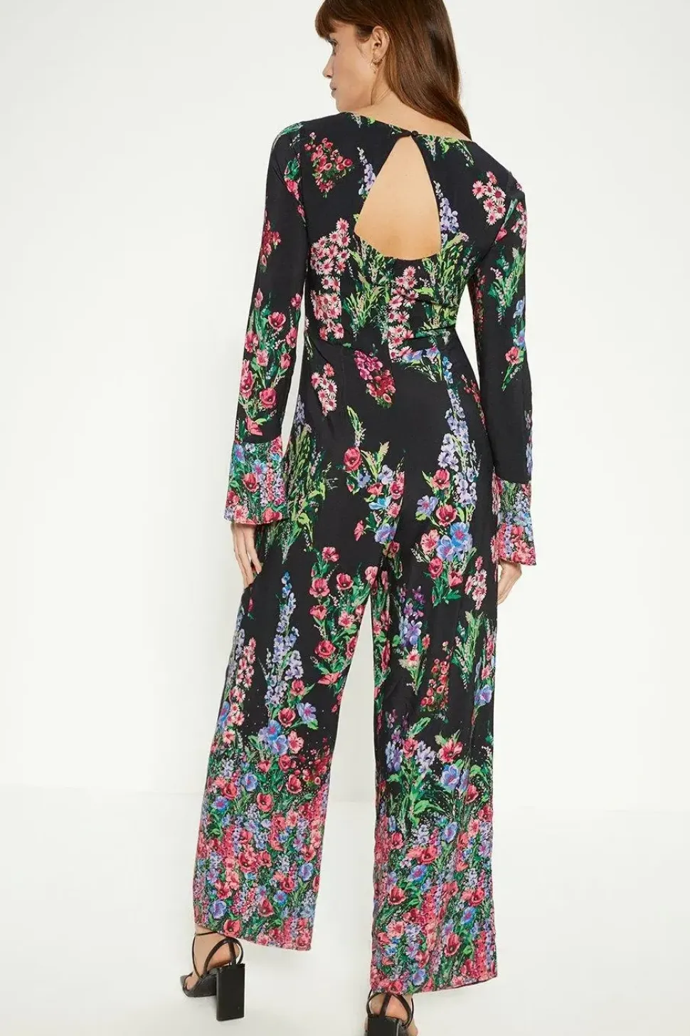 Placement Border Floral Jumpsuit