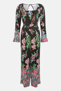 Placement Border Floral Jumpsuit