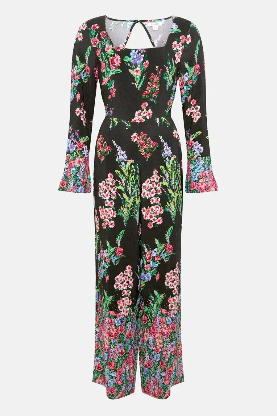 Placement Border Floral Jumpsuit
