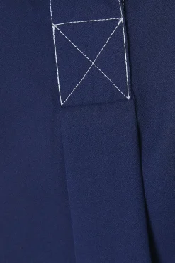 Plain Contrast Stitch Blouse