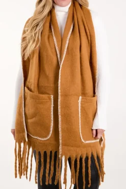 Plain Scarf With Pocket