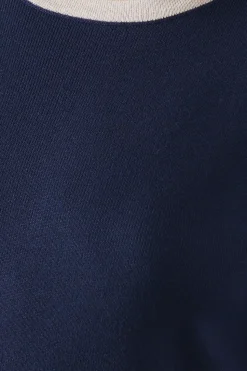 Plain Tipped Knitted Midi Dress