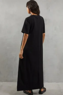 Plain Trapeze Midi Dress