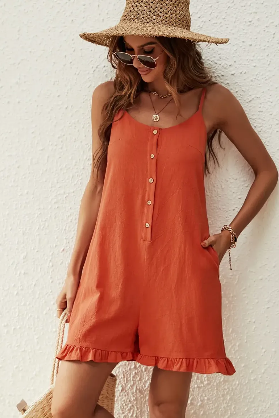 Playsuit With Frill Detail