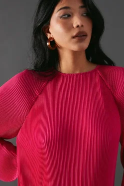 Pleat Chiffon Midaxi Dress