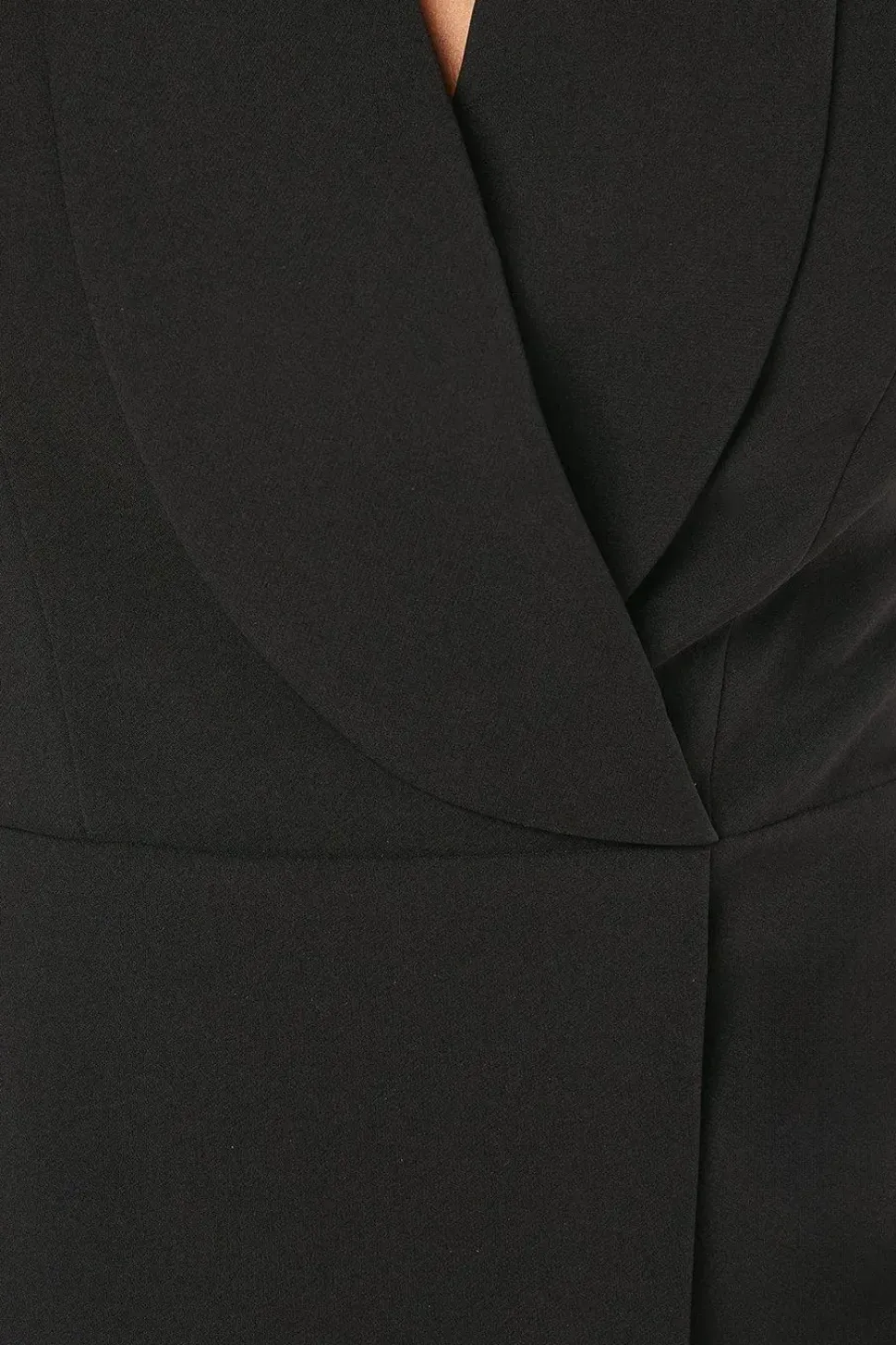 Pleated Hem Tuxedo Mini Dress