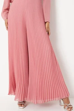 Pleated Leg Batwing Jumpsuit