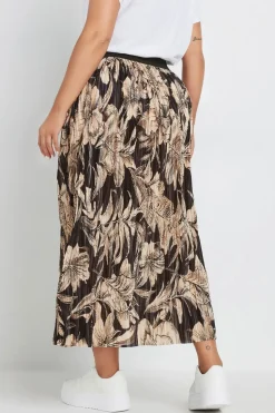 Pleated Maxi Skirt