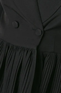 Pleated Peplum Tailored Blazer