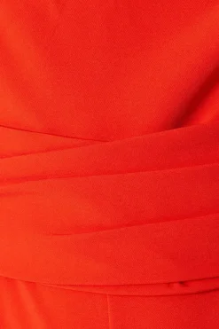 Pleated Square Neck Jumpsuit