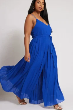 Pleated Wide Leg Jumpsuit