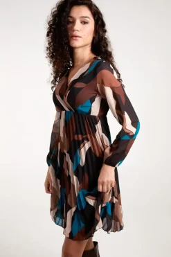 Pleated Wrap Dress