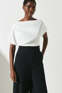 Pleat Off The Shoulder Jumpsuit