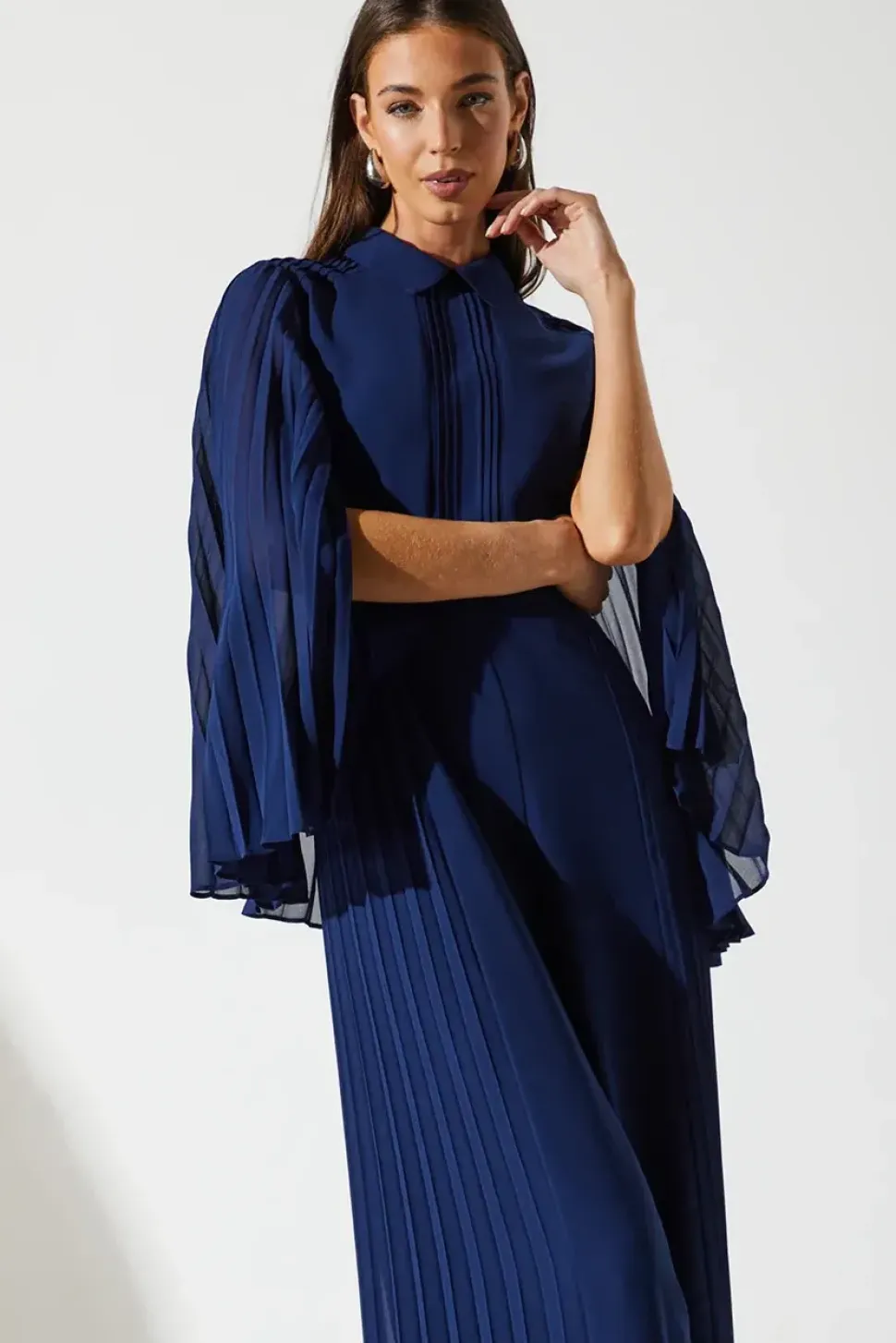 Pleat Wide Leg Jumpsuit