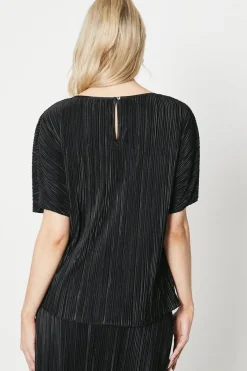 Plisse Short Sleeve Top