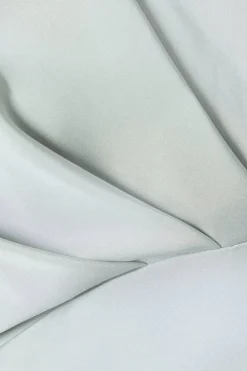 Plus Batwing Sleeve Satin Fishtail Maxi Bridesmaid Dress