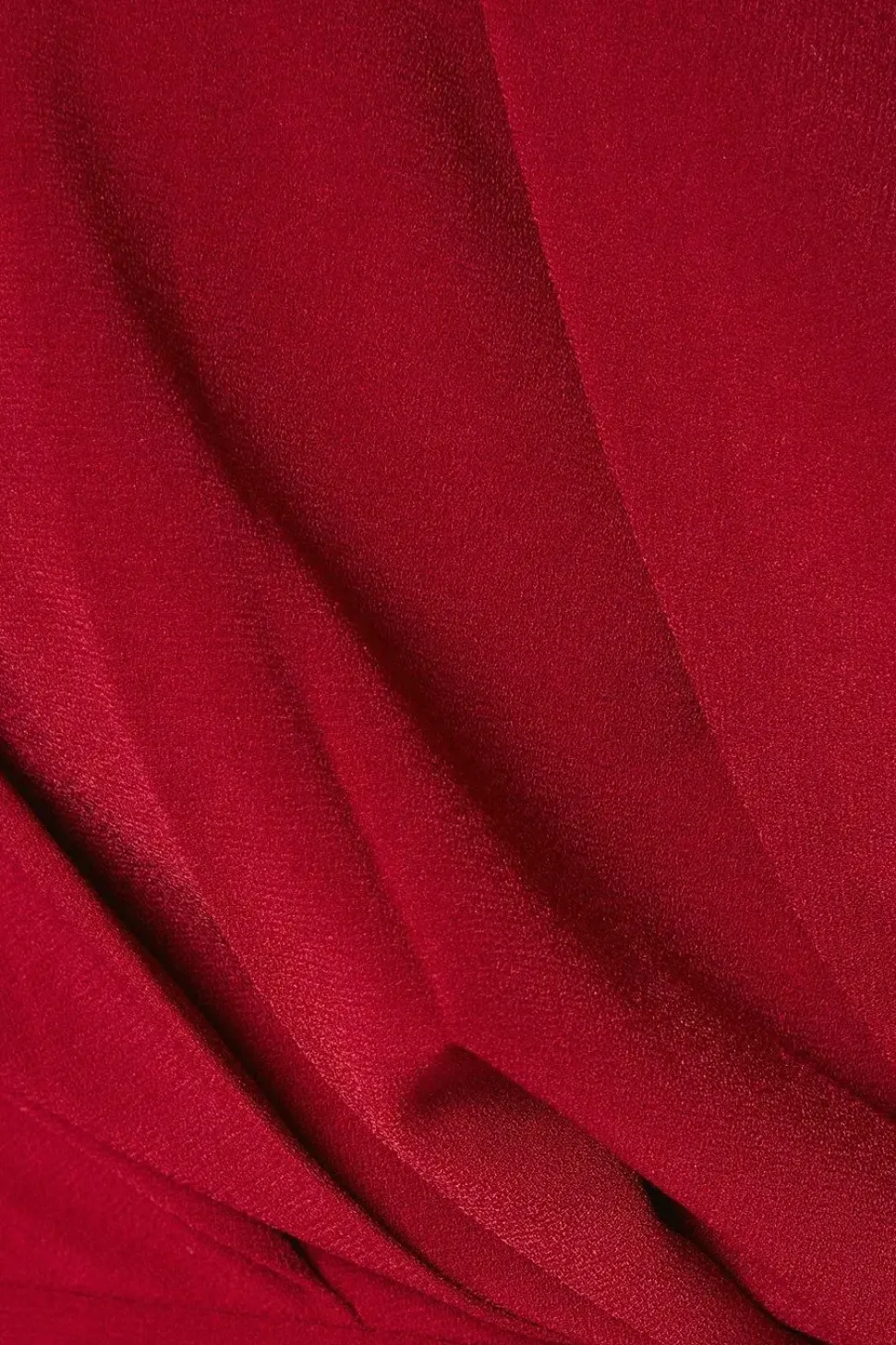 Plus Collared Wrap Bodice Drape Crepe Midi Wedding Guest Dress
