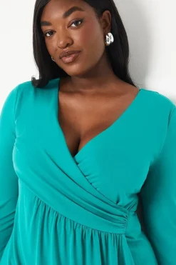 Plus Cross Front Jersey Midi Dress