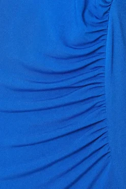 Plus Drape Front Jersey Midi Dress