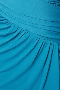 Plus Jersey Tie Wrap Front Long Sleeve Maxi Dress