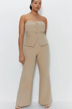Plus Premium Tailored Bustier Jumpsuit
