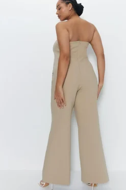 Plus Premium Tailored Bustier Jumpsuit