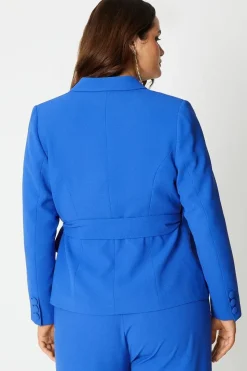 Plus Size Waterfall Drape Wrap Blazer