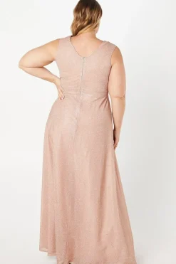 Plus Sleeveless Wrap Maxi Dress