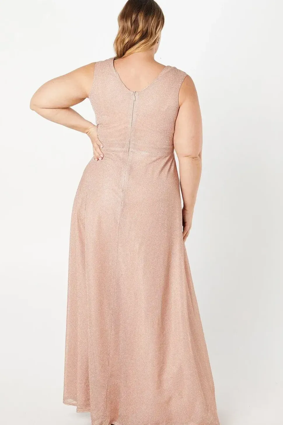 Plus Sleeveless Wrap Maxi Dress
