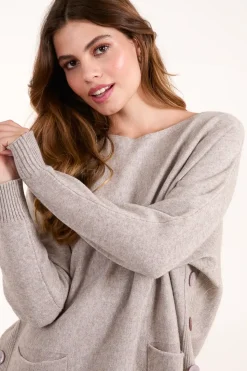 Pocket Slash Neck Jumper