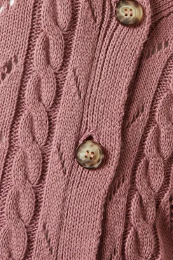 Pointelle Button Down Cardigan