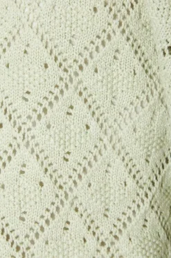 Pointelle Slouchy V Neck Sweater