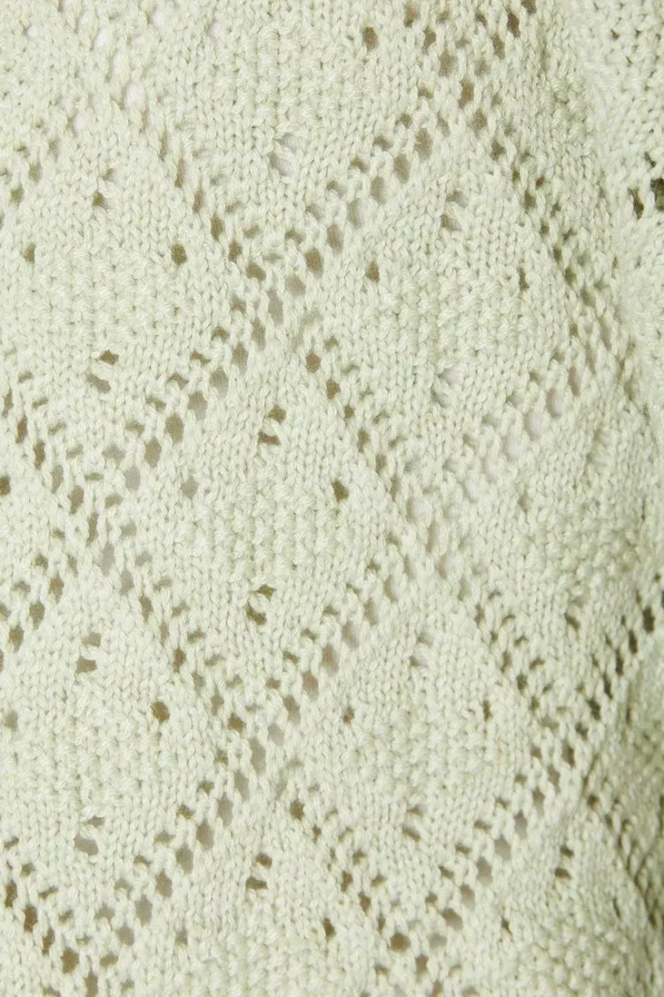 Pointelle Slouchy V Neck Sweater