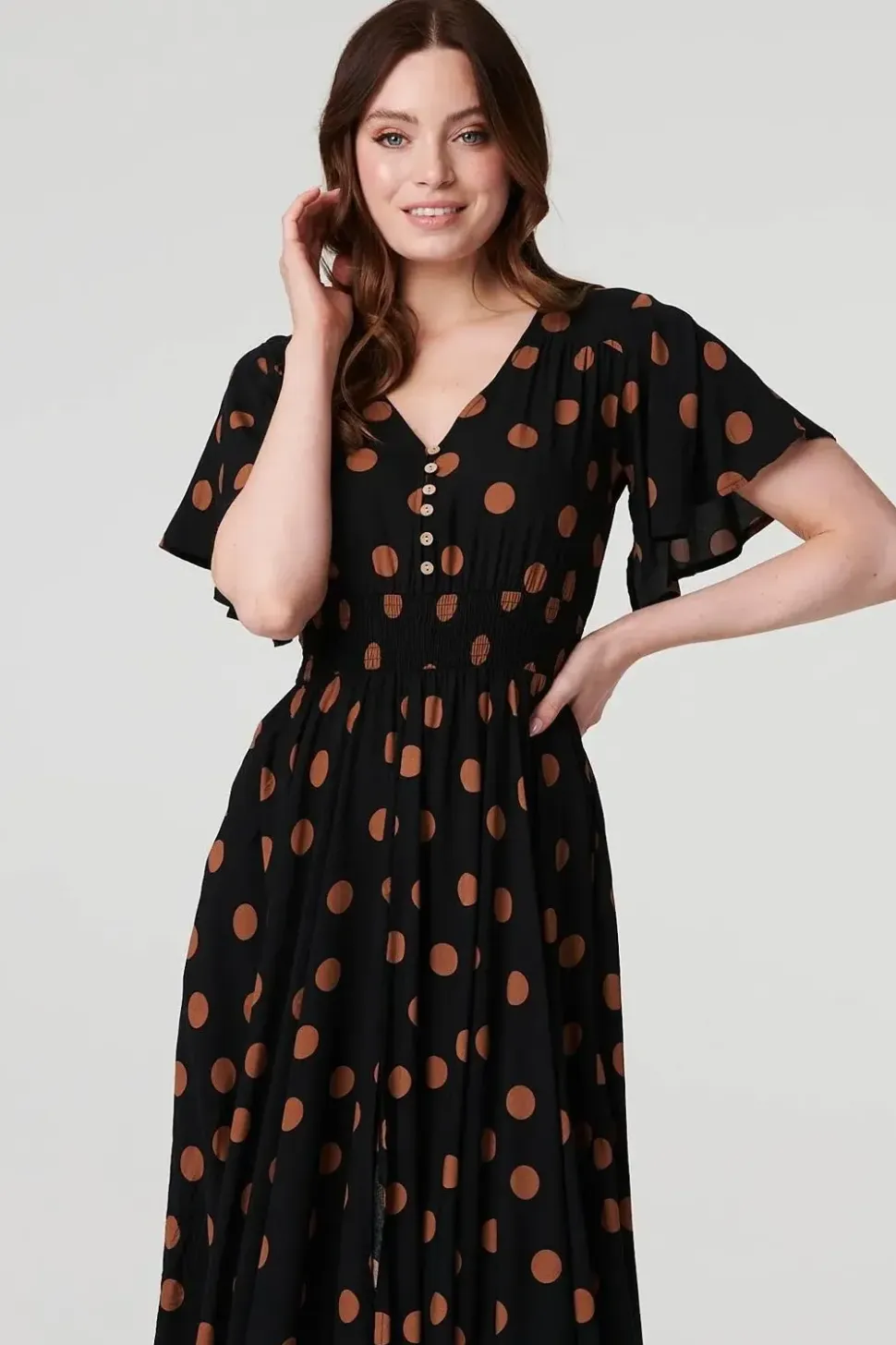 Polka Dot Fit & Flare Short Dress