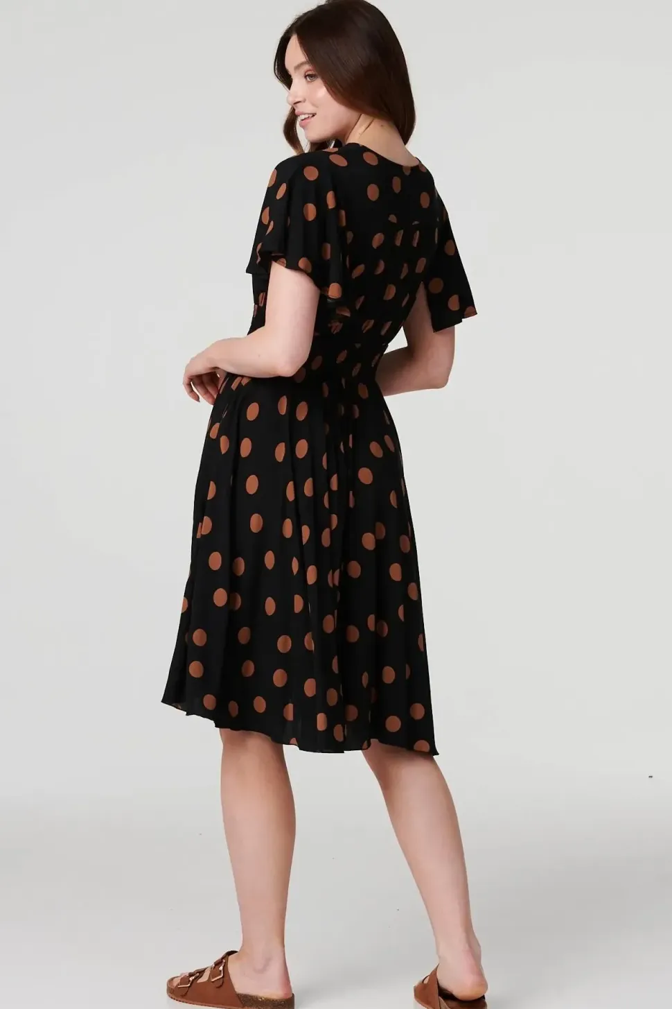 Polka Dot Fit & Flare Short Dress