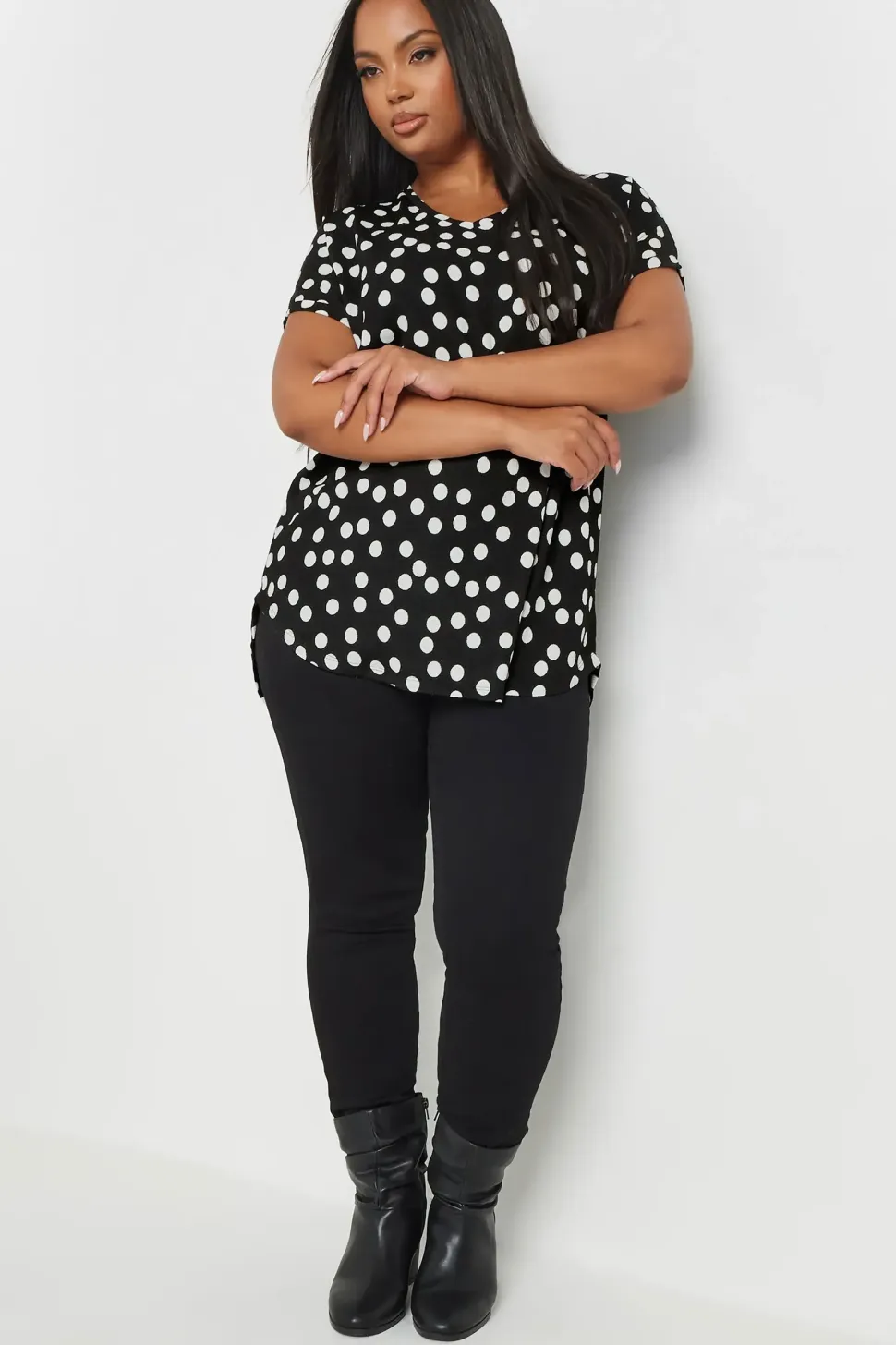 Polka Dot Print Blouse