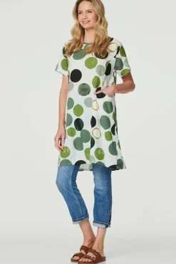 Polka Dot Relaxed Tunic Dress