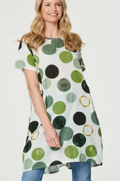 Polka Dot Relaxed Tunic Dress