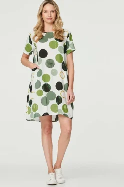 Polka Dot Relaxed Tunic Dress