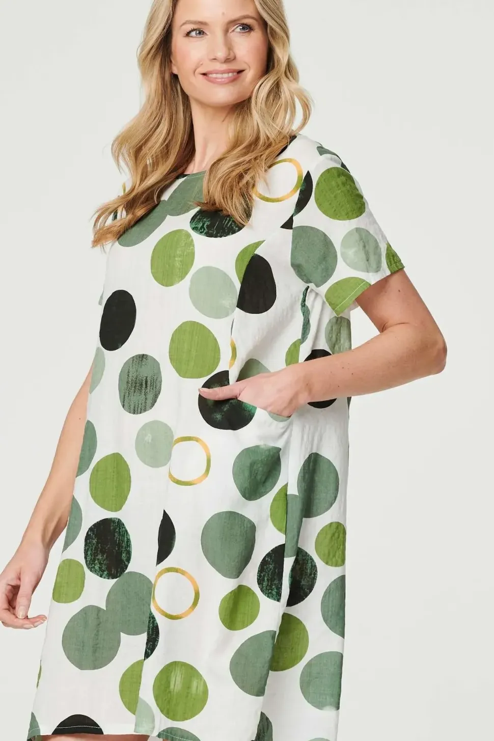 Polka Dot Relaxed Tunic Dress