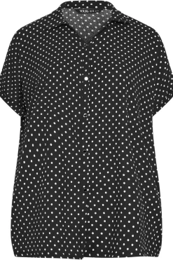 Polka Dot Structured Jersey Shirt