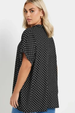 Polka Dot Structured Jersey Shirt